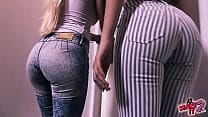 Bubble-Butt Blonde Teen & Perfect Round Ass Brunette Teen!